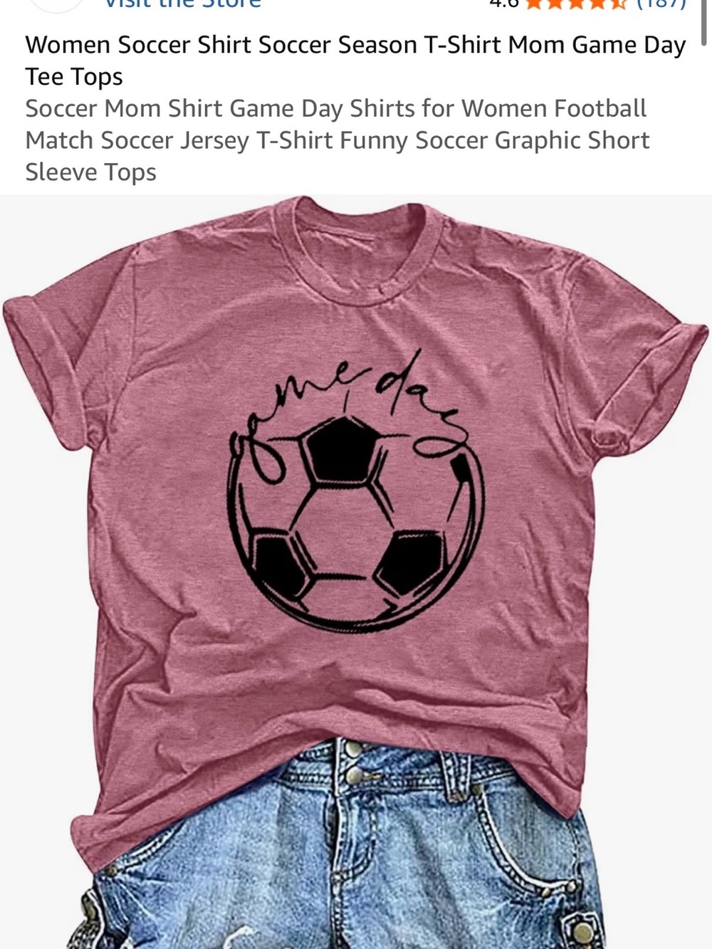Game Day Soccer Graphic Tee - Pink